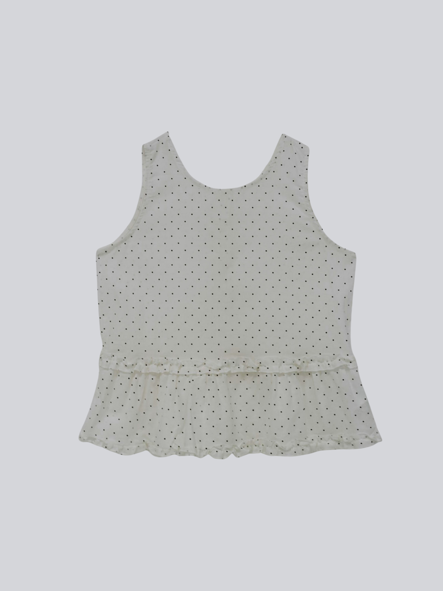 dot sleeveless blouse set