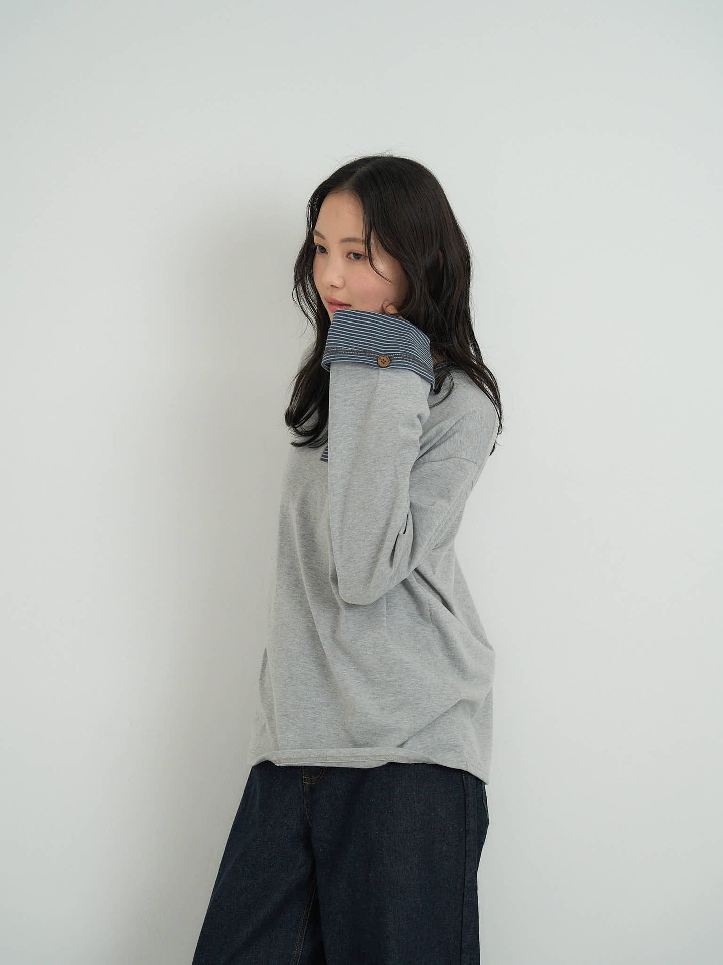 border henley long sleeve tee