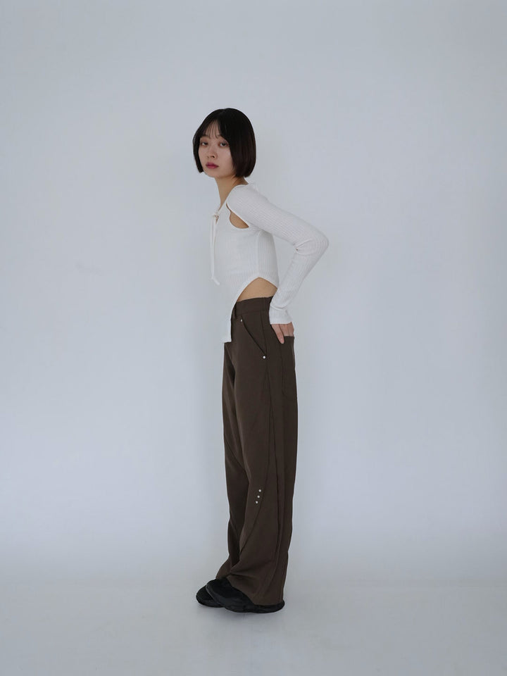 【8月29日発送予定】stitched wide pants