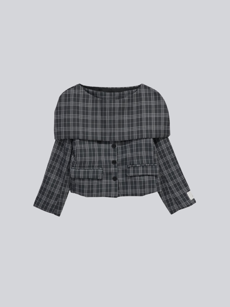 3piece check jacket and skirt
