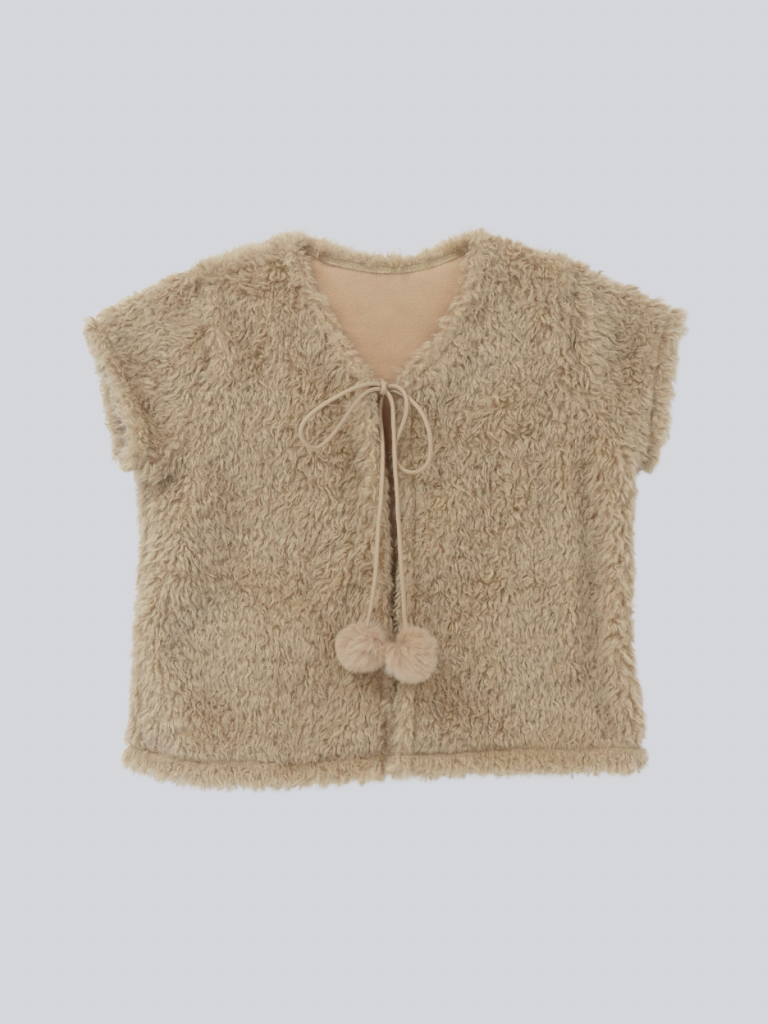 fur knit vest