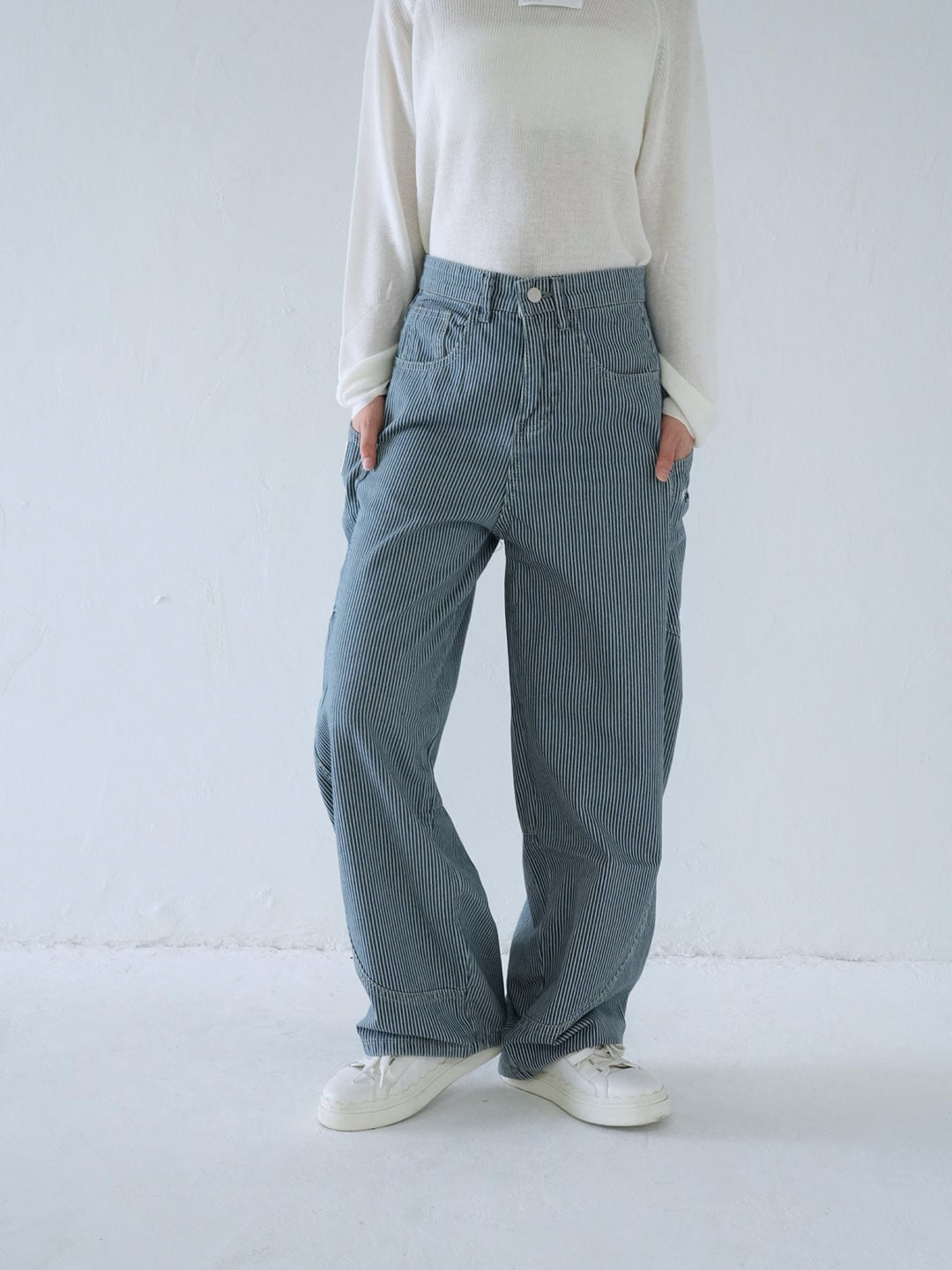【 10月上旬発送予定 】hickory stripe wide pants