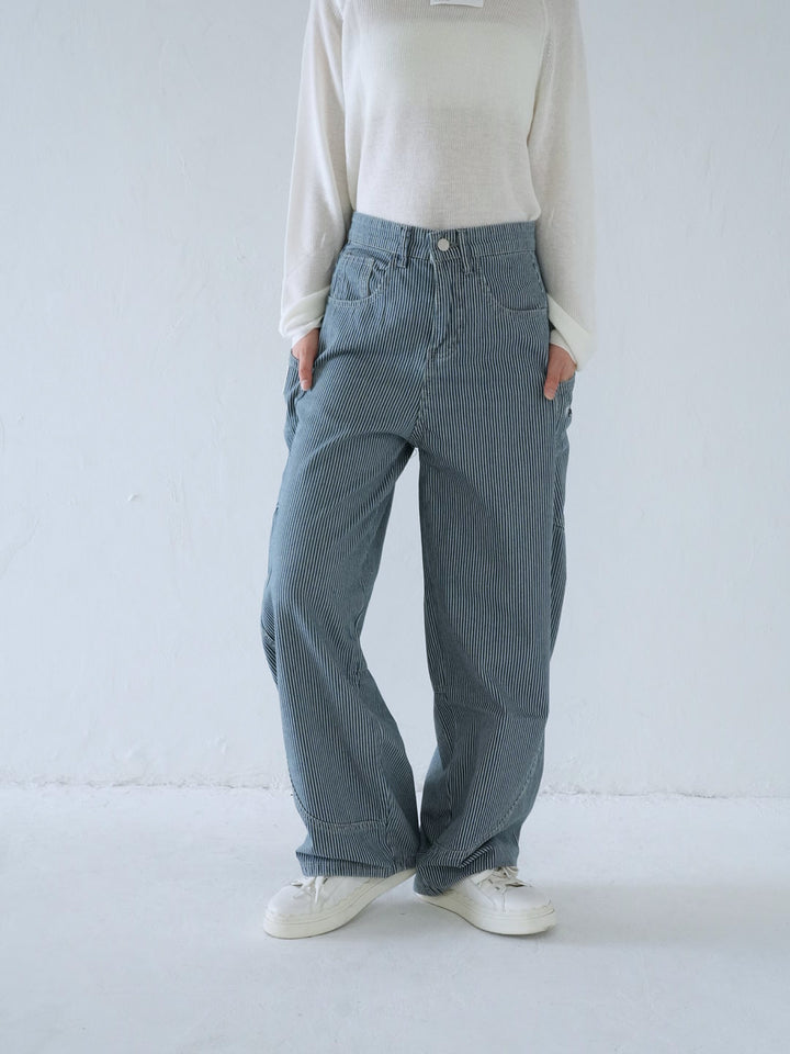 【 10月上旬発送予定 】hickory stripe wide pants