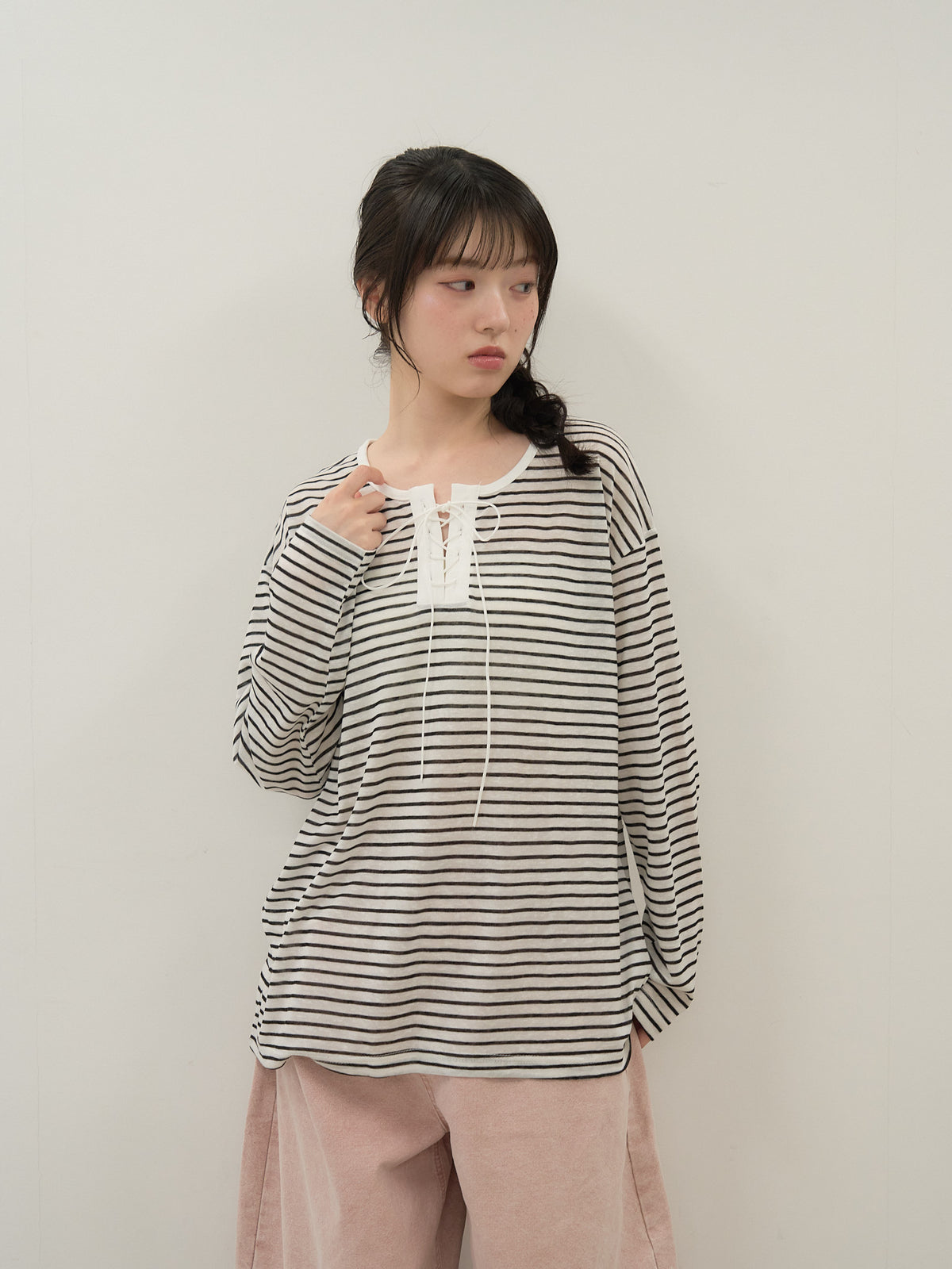 french border long sleeve knit