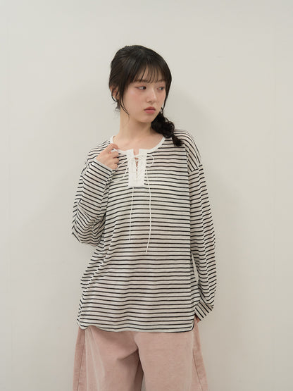 french border long sleeve knit