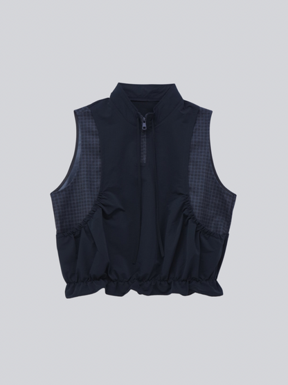check vest & skirt set