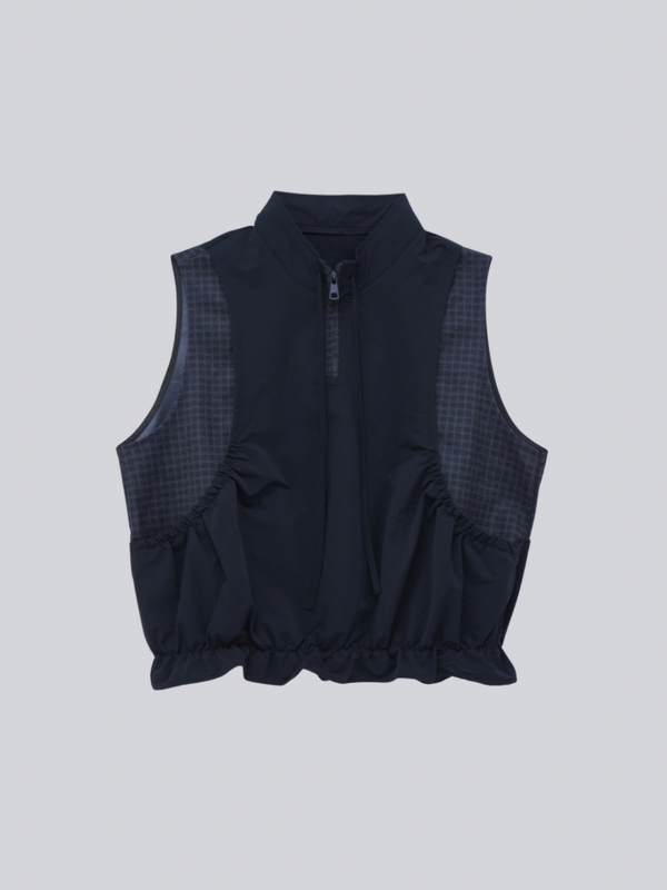 check vest & skirt set