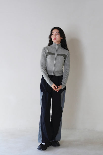 bicolor nylon pants