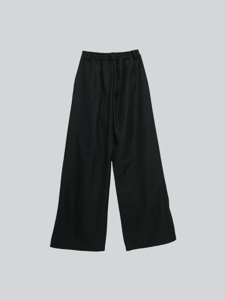 pleated wide leg trousers
