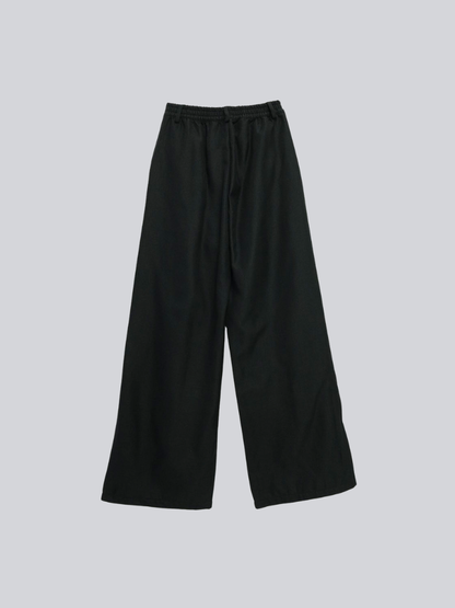 pleated wide leg trousers