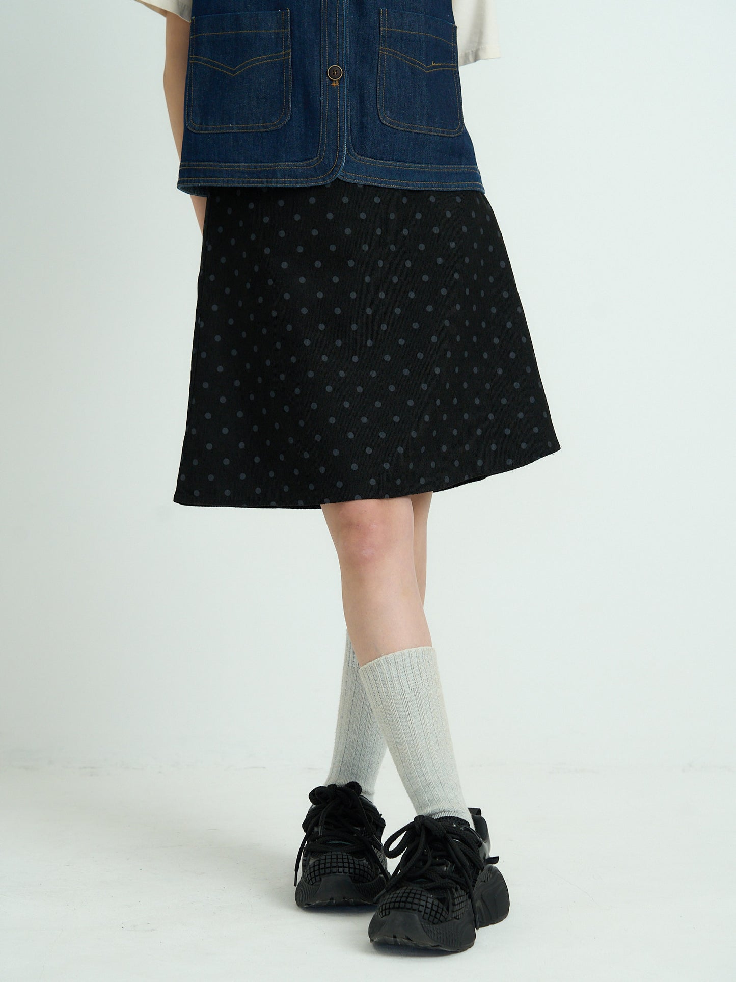 polka dot  midi skirt