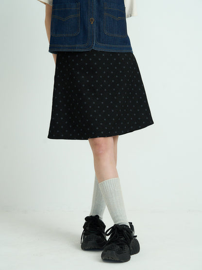 polka dot  midi skirt