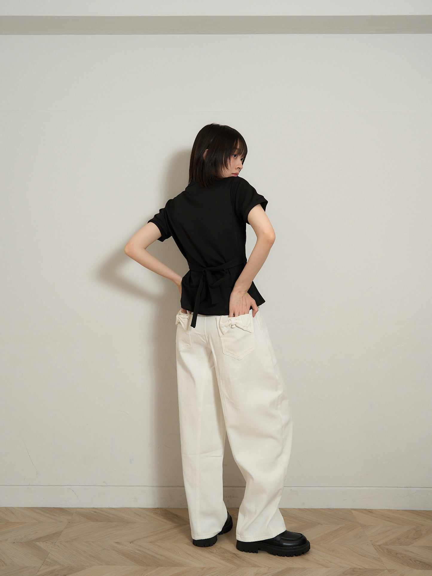 ribbon pocket pants