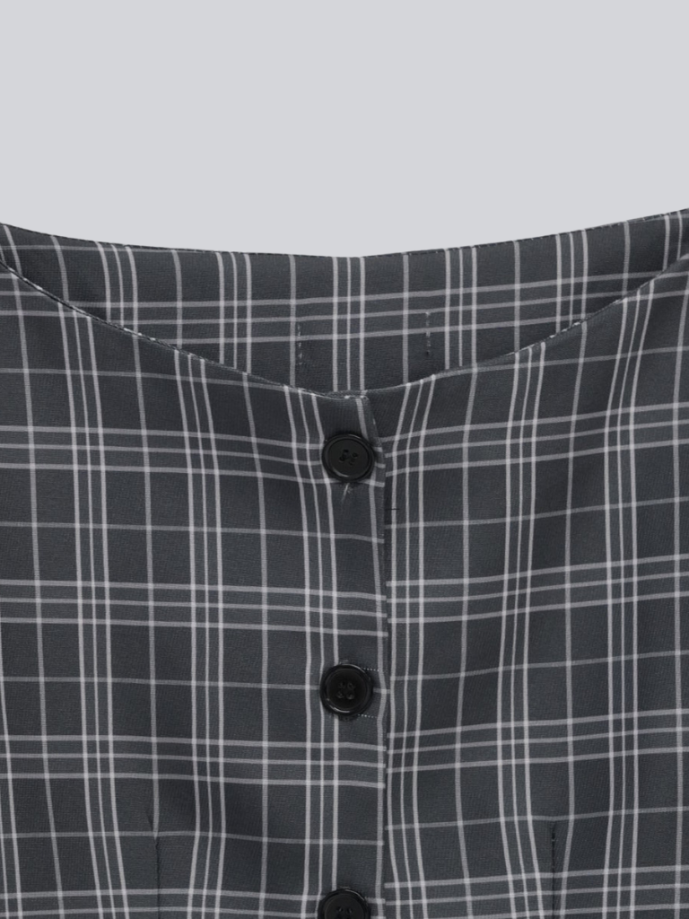 3piece check jacket and skirt