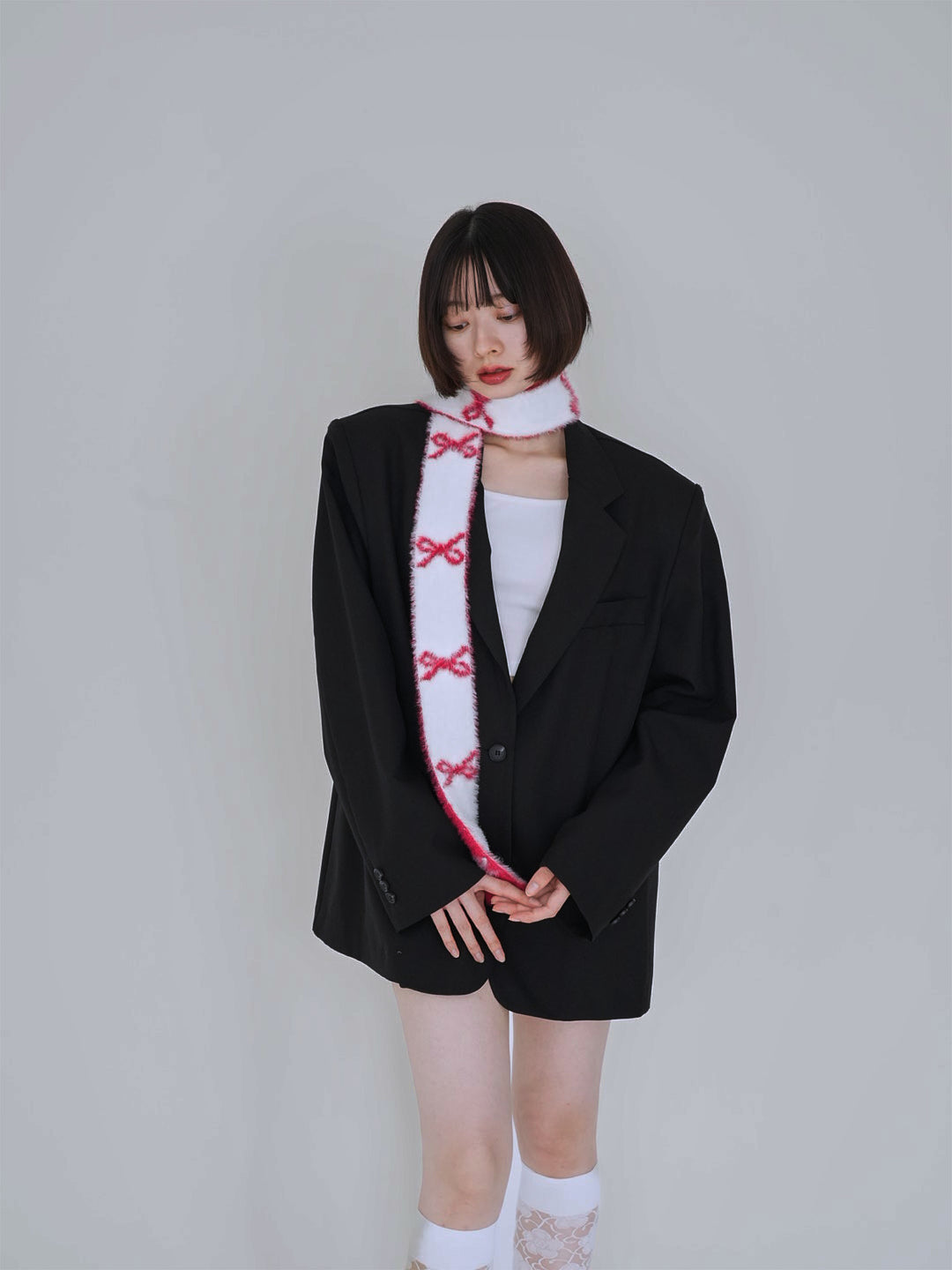 ribbon fur scarf