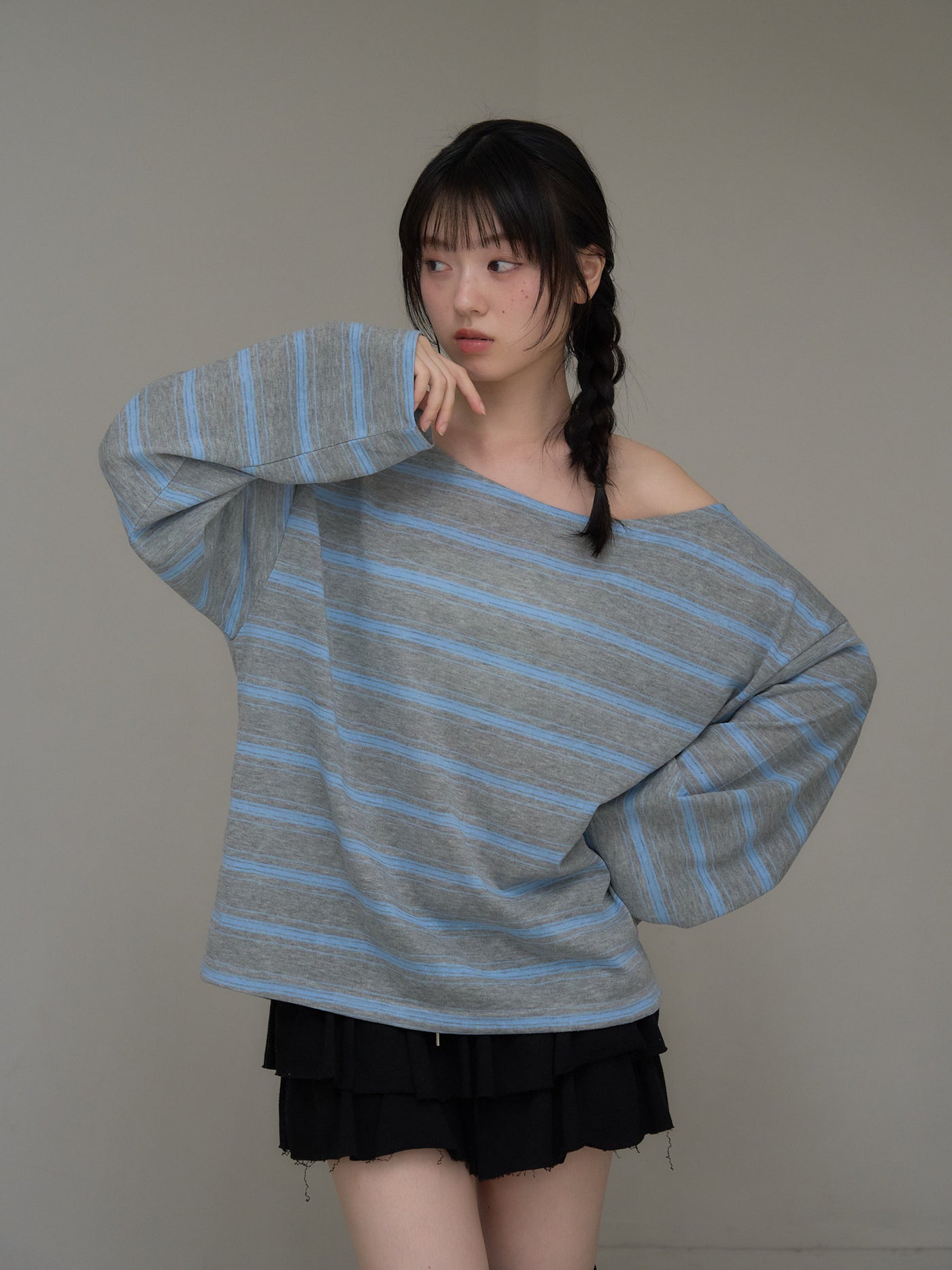 long sleeve border tee
