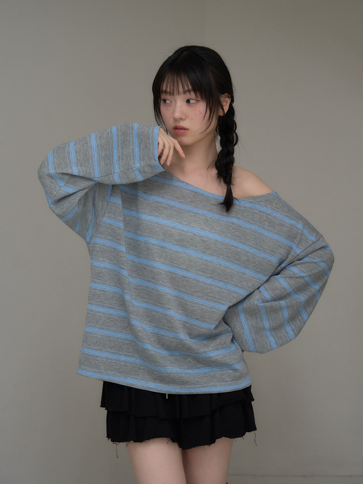 long sleeve border tee
