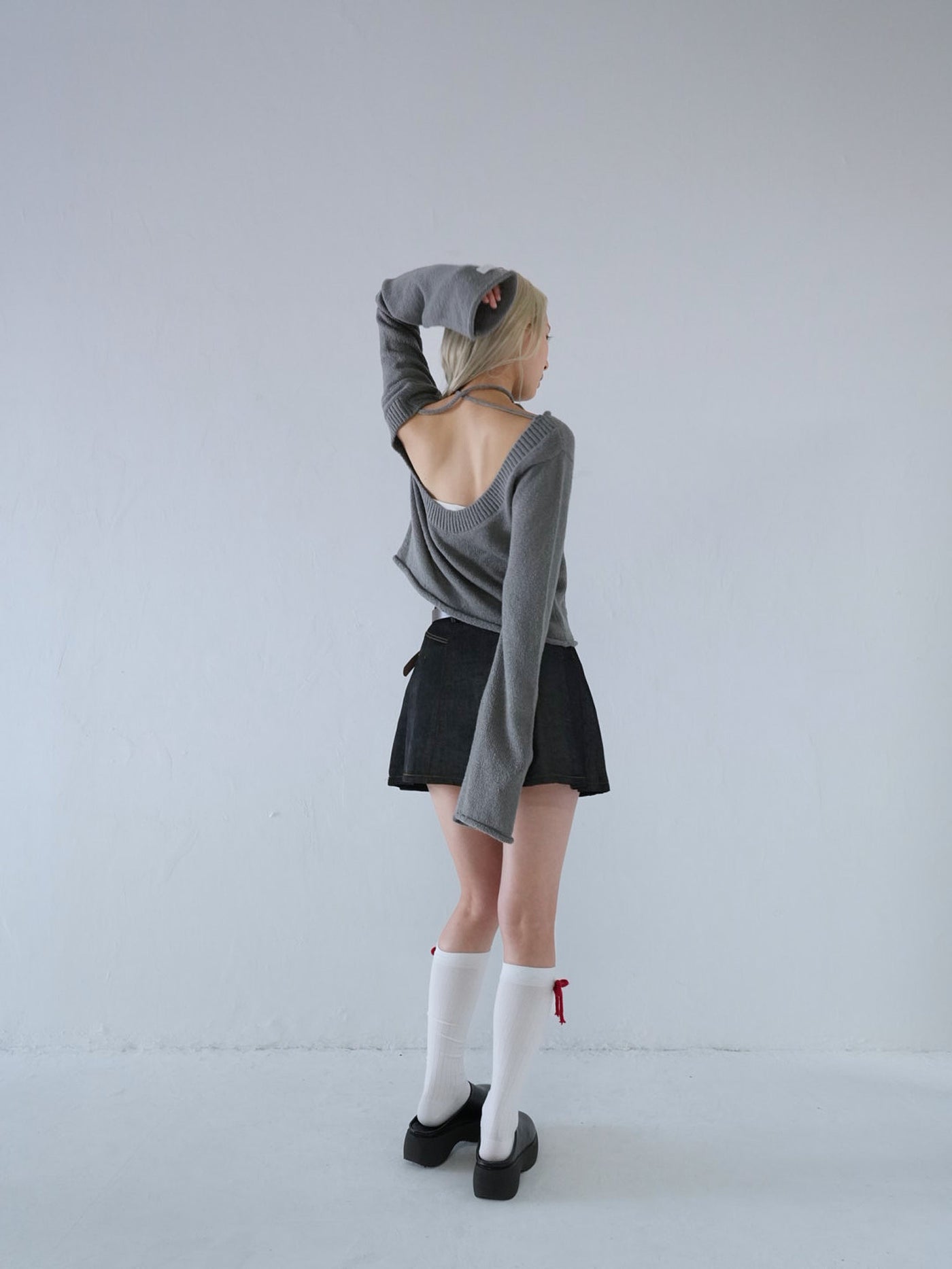 tie ribbon knit