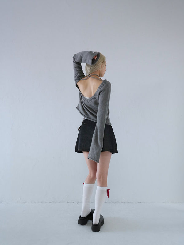 tie ribbon knit