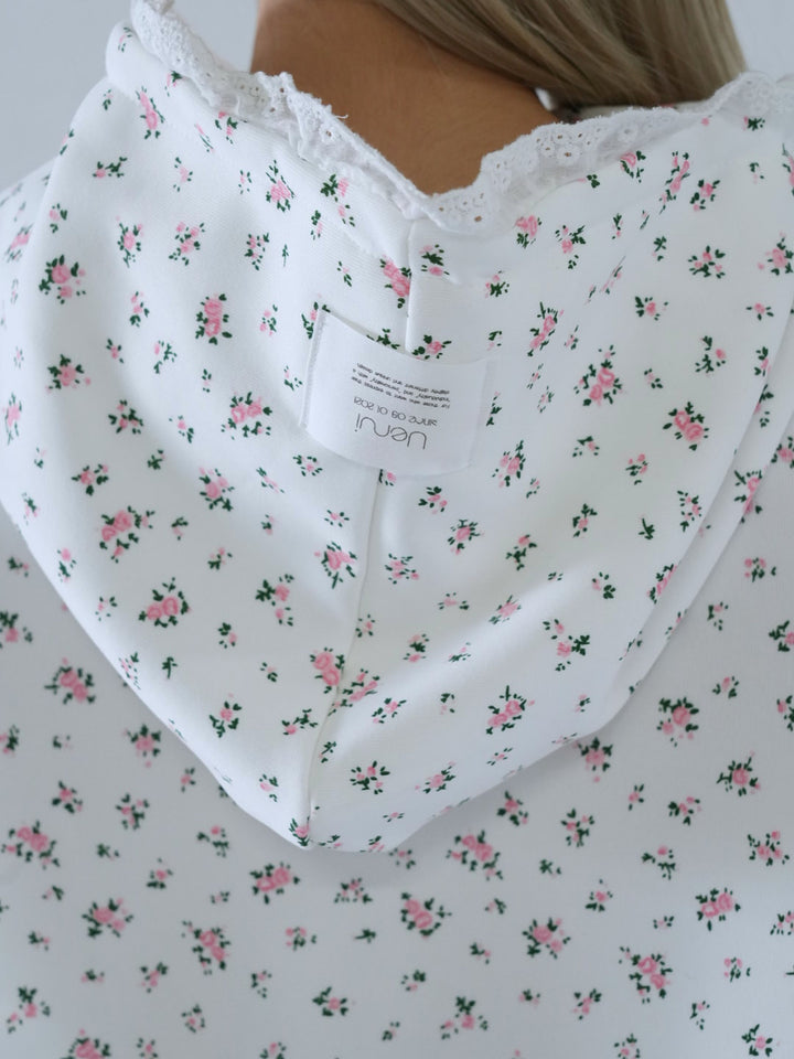 【 10月上旬発送予定 】tiny floral frill hoodie