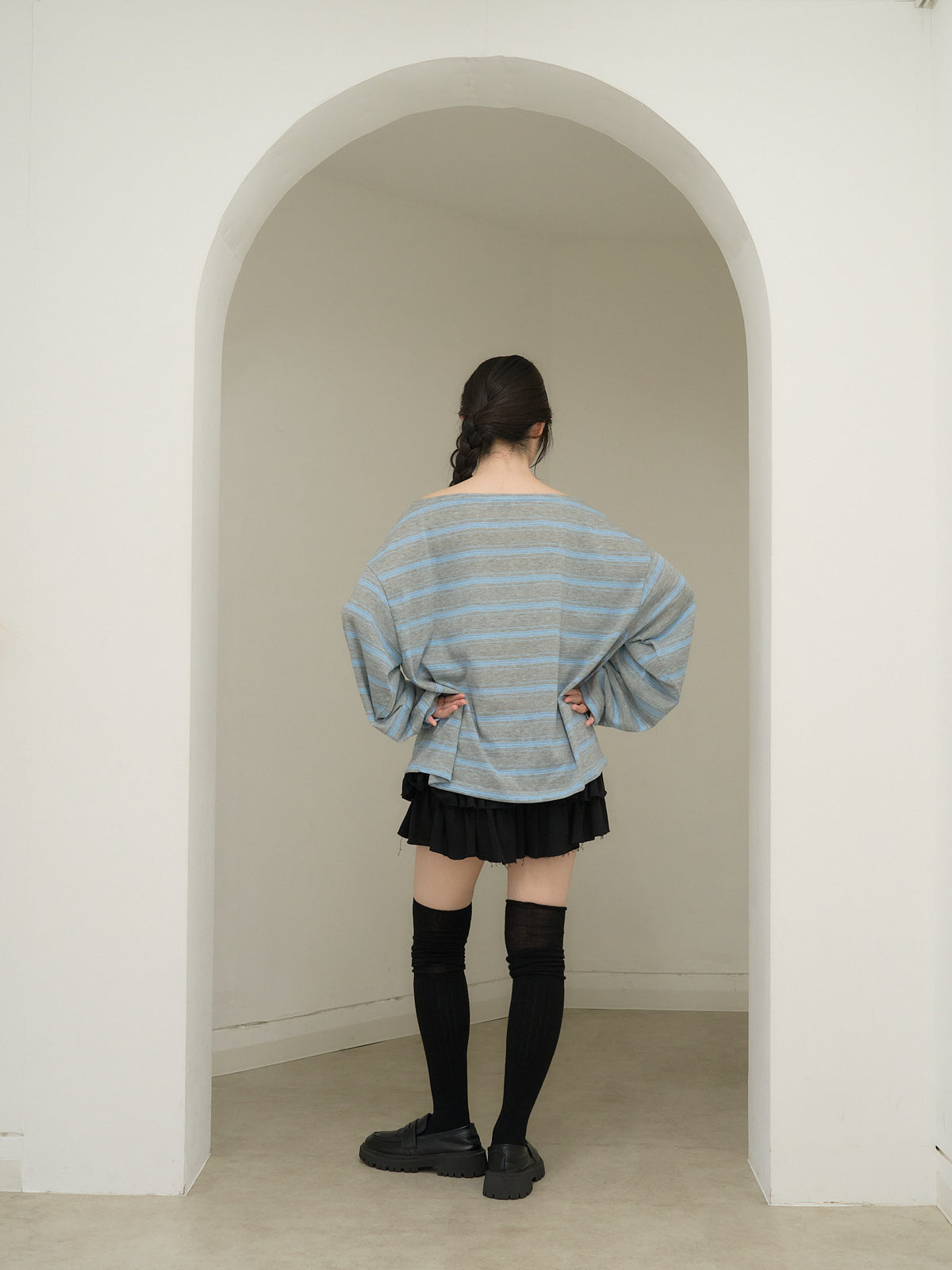 long sleeve border tee