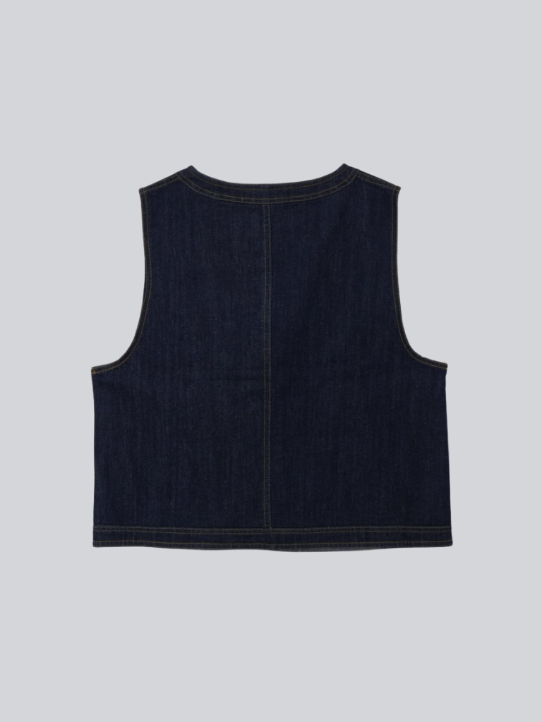 denim stitch vest
