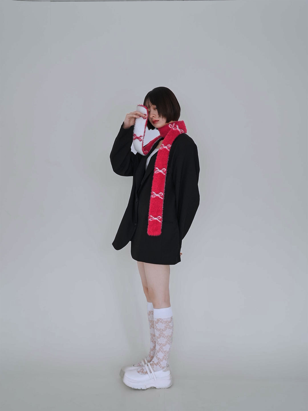 ribbon fur scarf