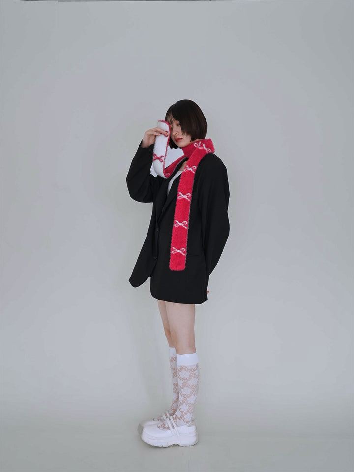 ribbon fur scarf
