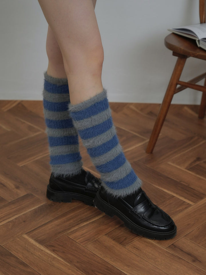 border knit leg warmer