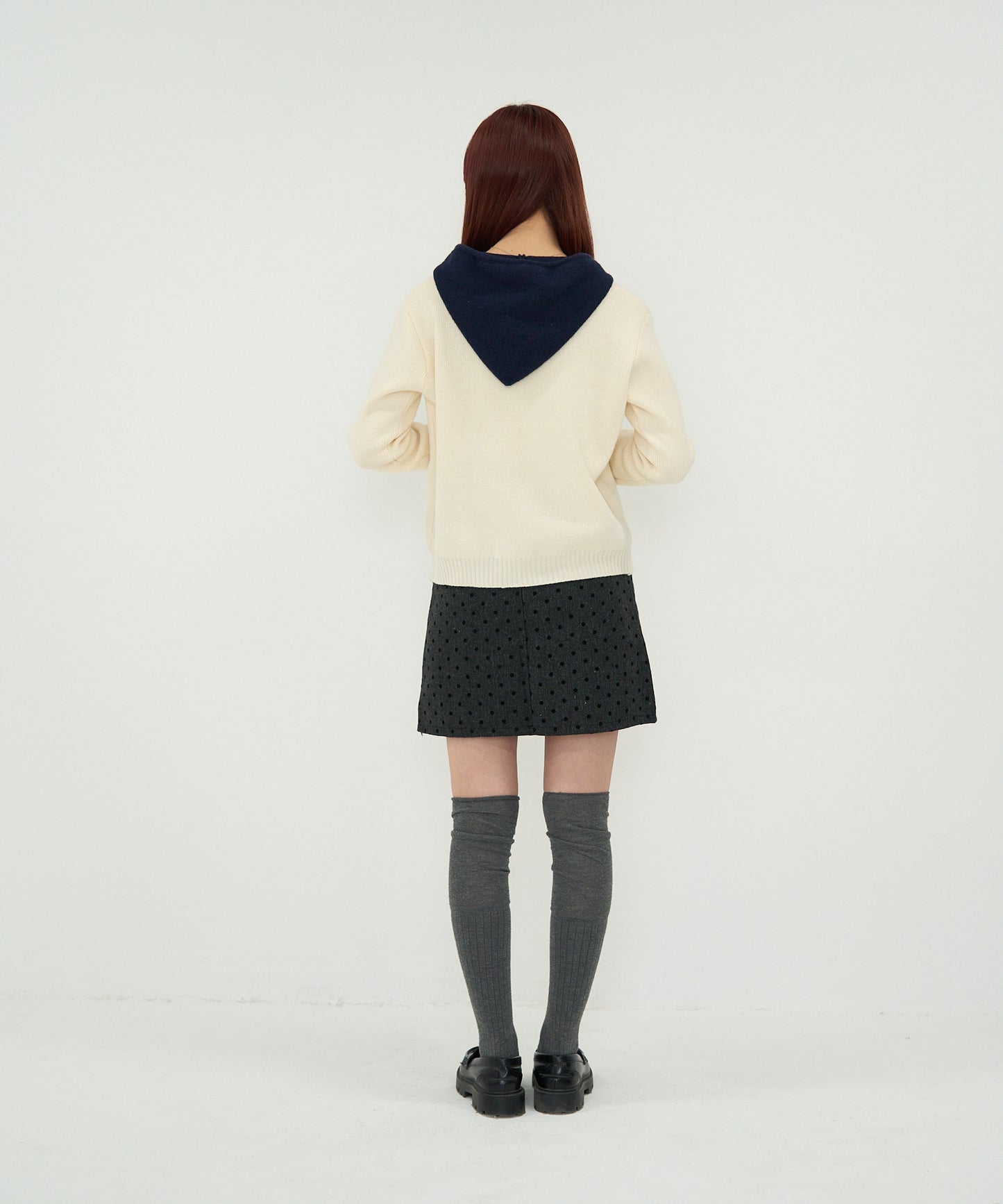 bicolor zip knit