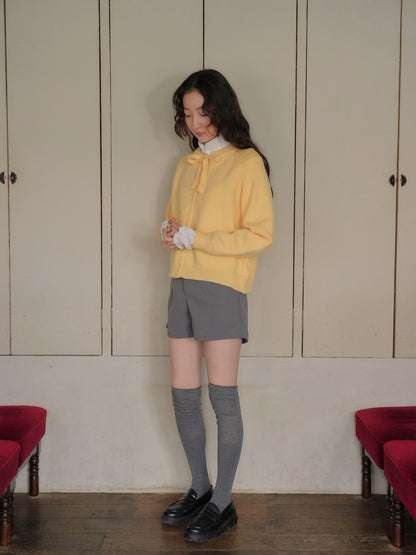 ribbon tie knit cardigan