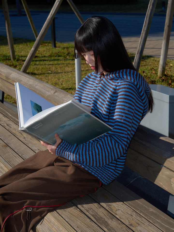 border knit zip hoodie 【 12/11  新色追加 】