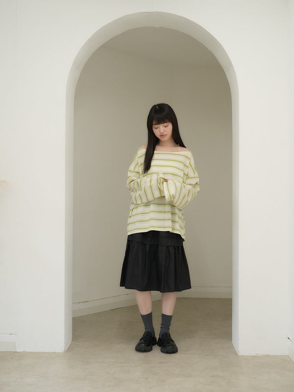 long sleeve border tee