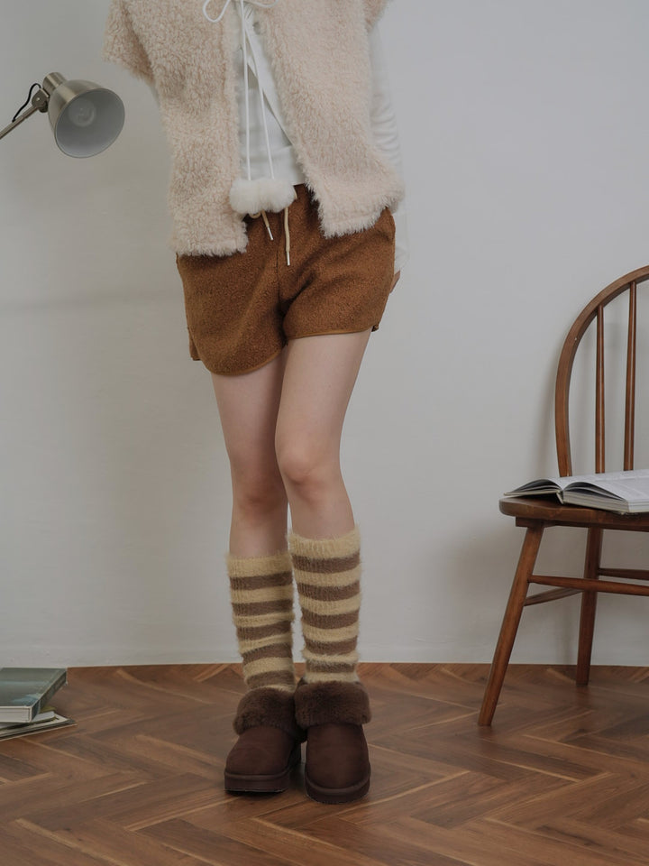 border knit leg warmer
