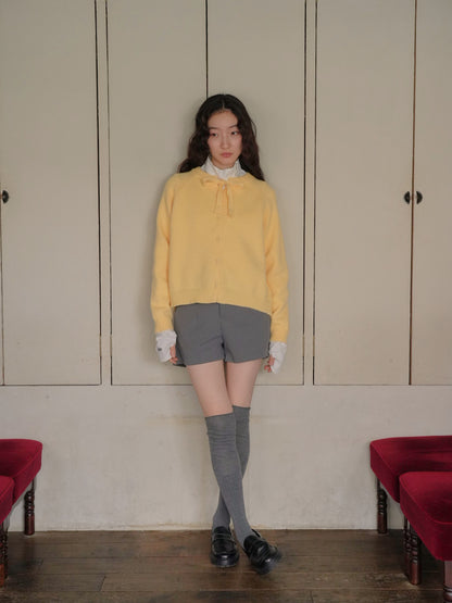 ribbon tie knit cardigan