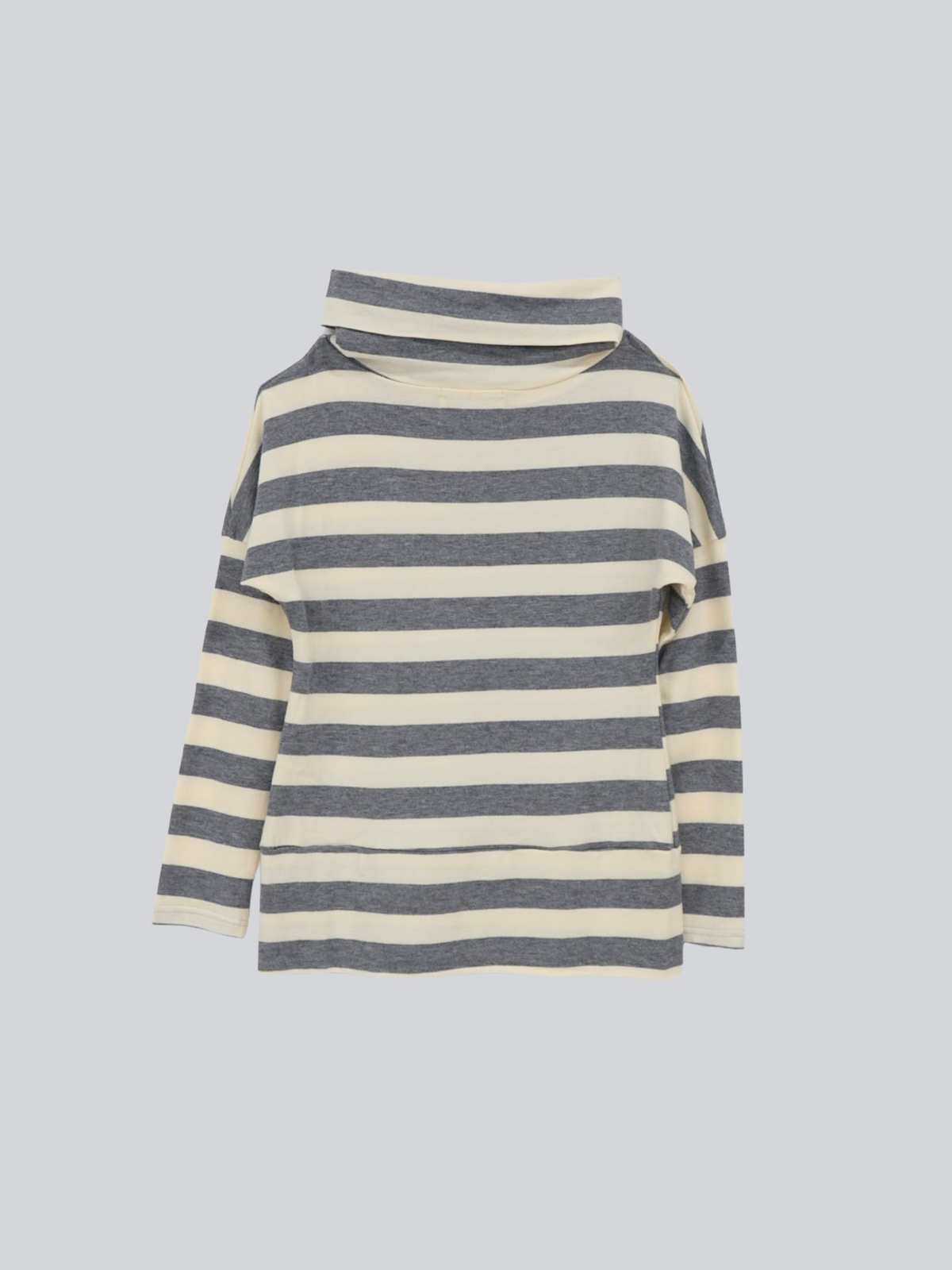 2way neck border knit
