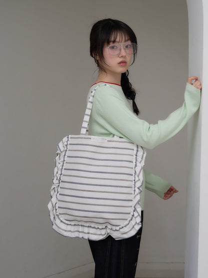 frill tote bag