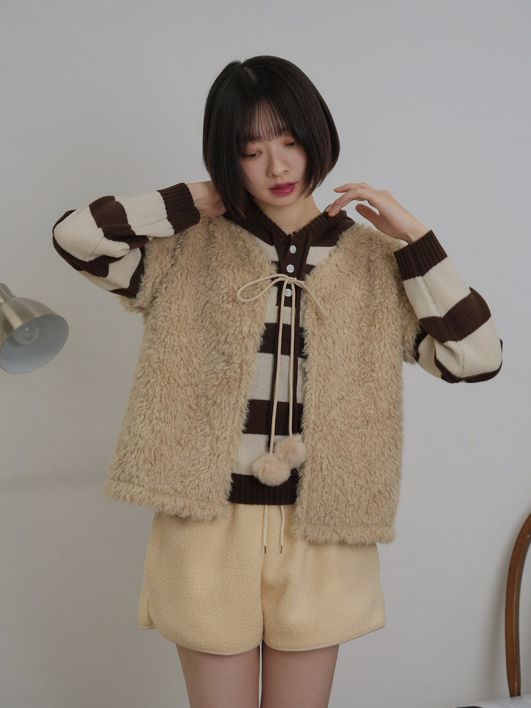 fur knit vest【 1/15 19時発売 】