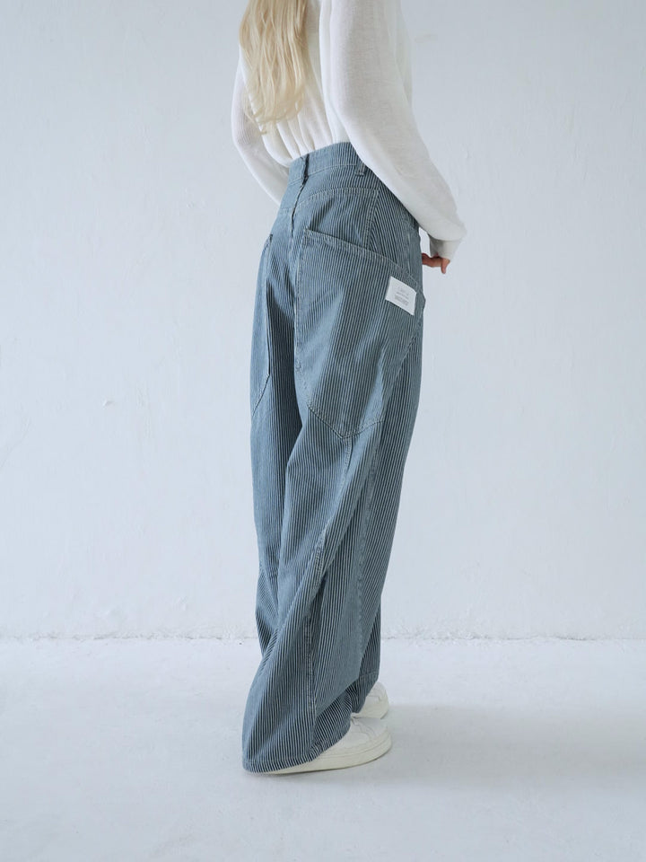 【 10月上旬発送予定 】hickory stripe wide pants