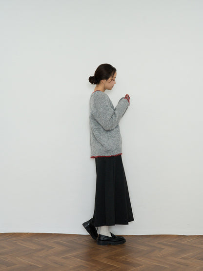 color button knit cardigan