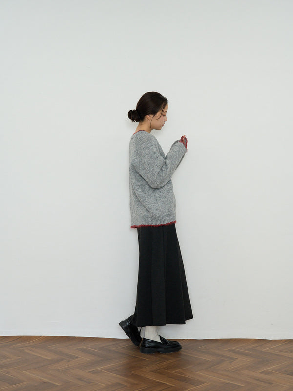 color button knit cardigan