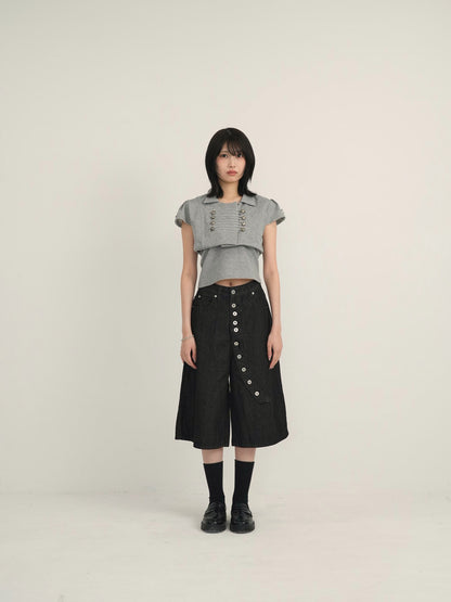 double button short jacket