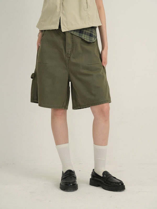 waist check cargo half pants
