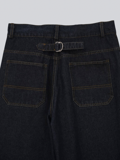 wide leg denim pants