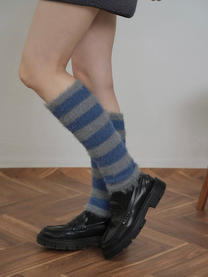 border knit leg warmer