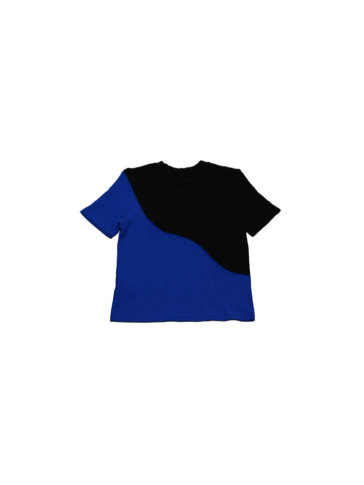 bicolor half sleeve tops