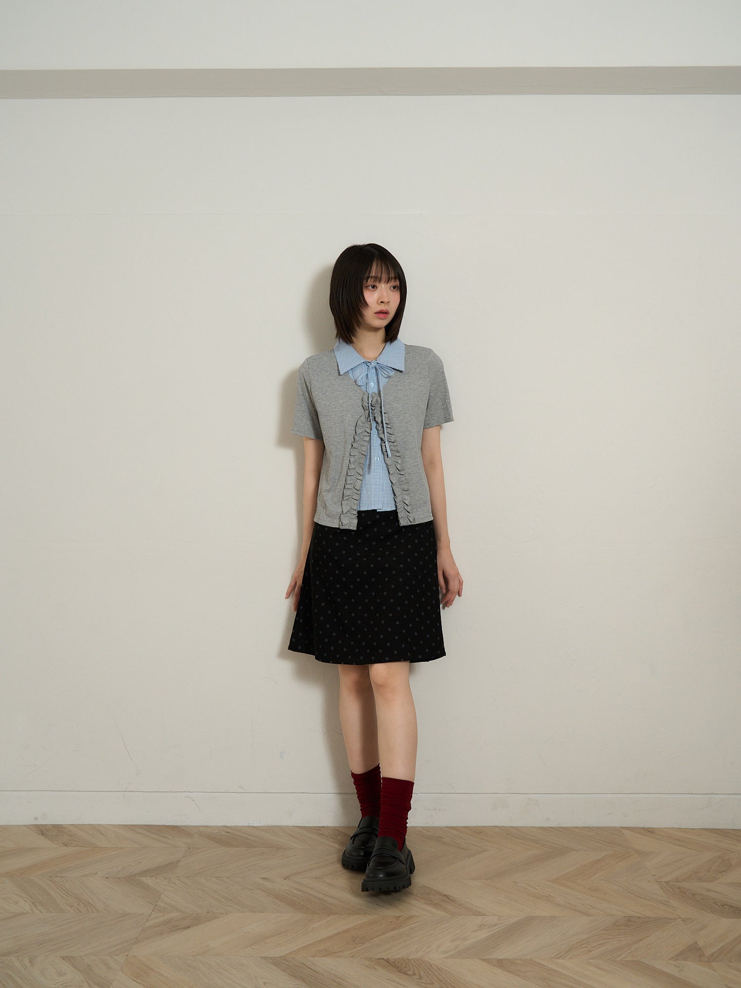 polka dot  midi skirt