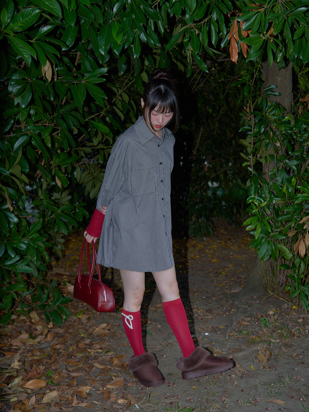 striped big sleeve shirt