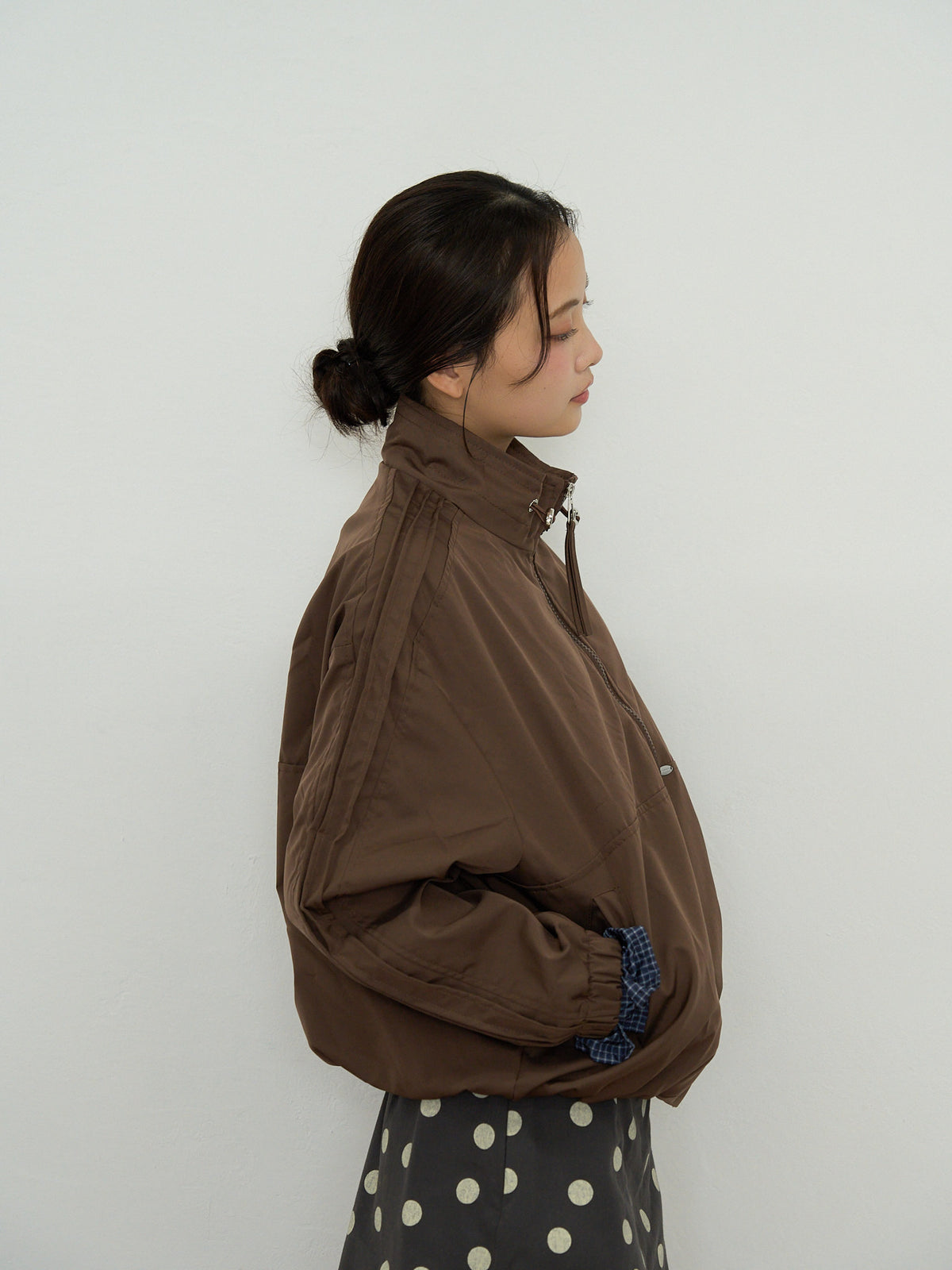 stand collar blouson