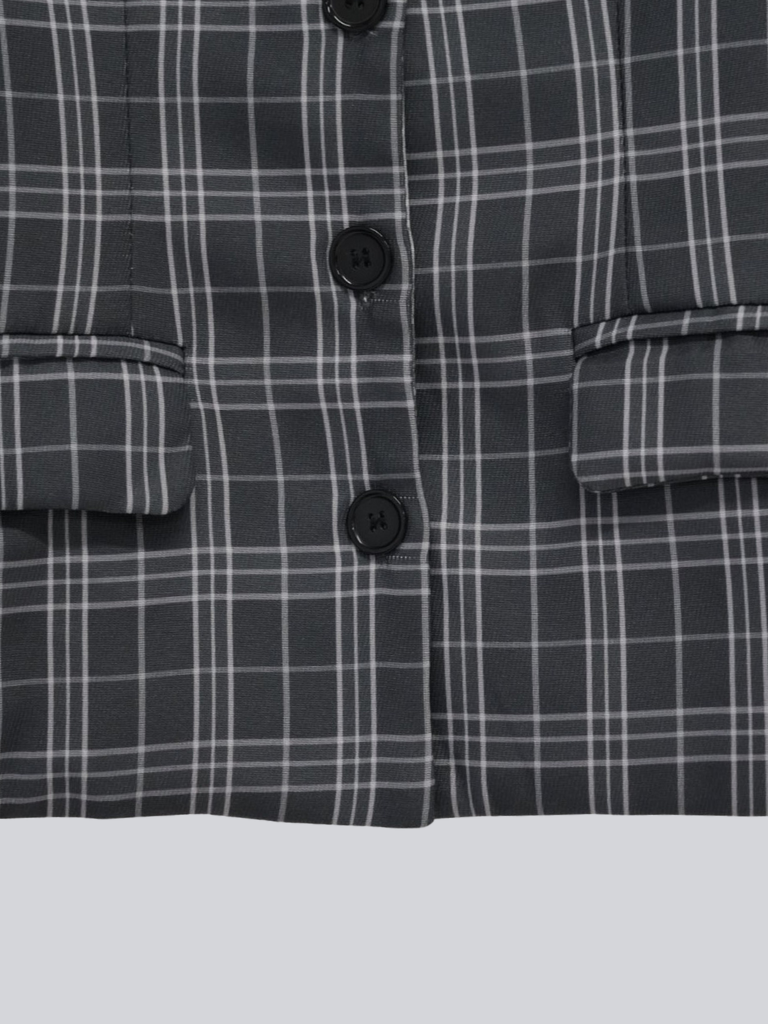 3piece check jacket and skirt
